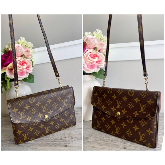 SOLD❌Authentic LOUIS VUITTON Monogram Double Rabat Shoulder bag/ Pochette - Picture 9 of 15